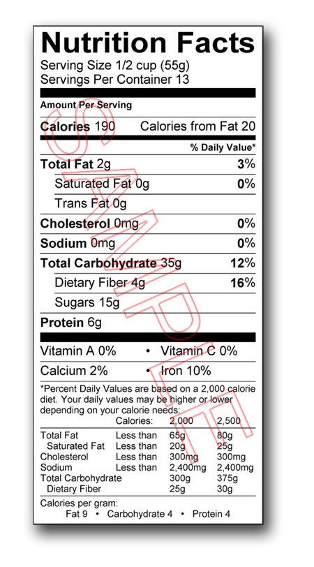 clip art nutrition label - photo #24